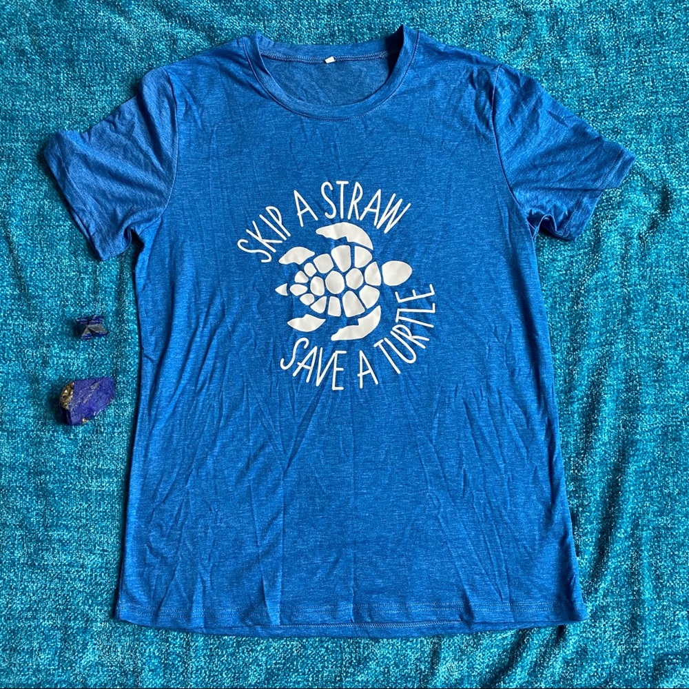 Skip a Straw, Save a Turtle Tee